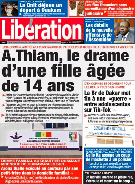 Découvrez les Unes des journaux sénégalais du vendredi 07 août 2026