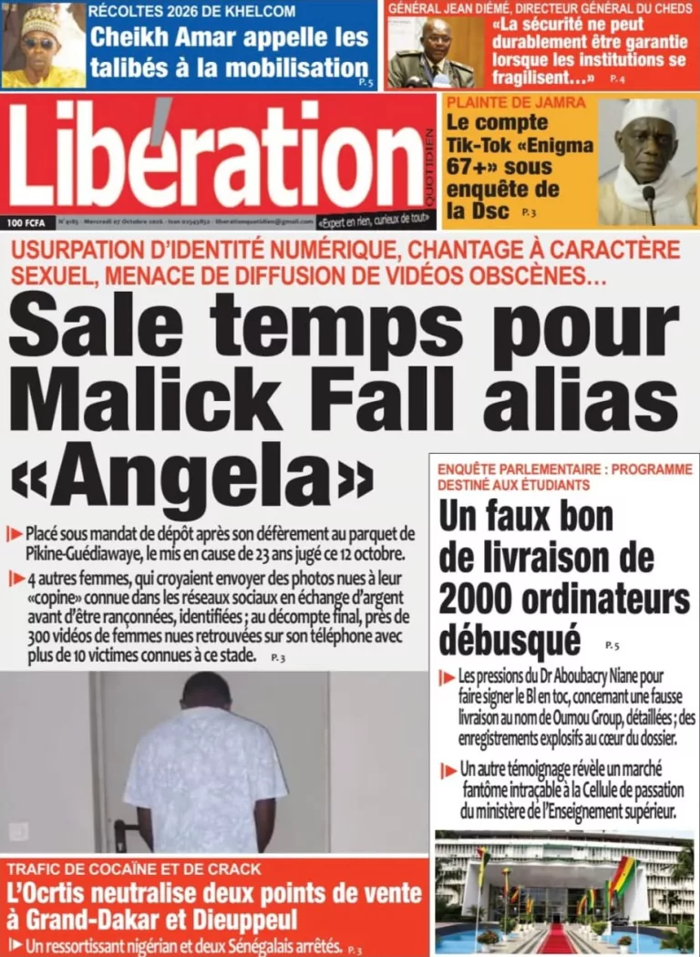 Découvrez les Unes des journaux sénégalais du mercredi 07 octobre 2026