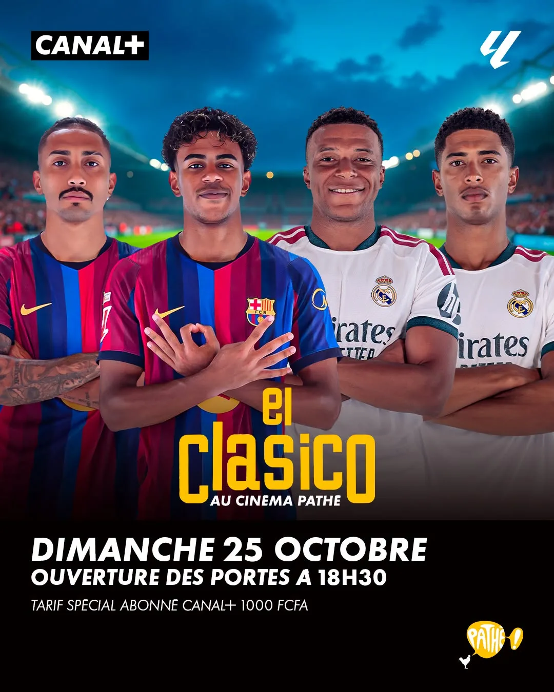 Le Clásico Barça-Real sera diffusé sur écran géant au Pathé Dakar le 25 octobre