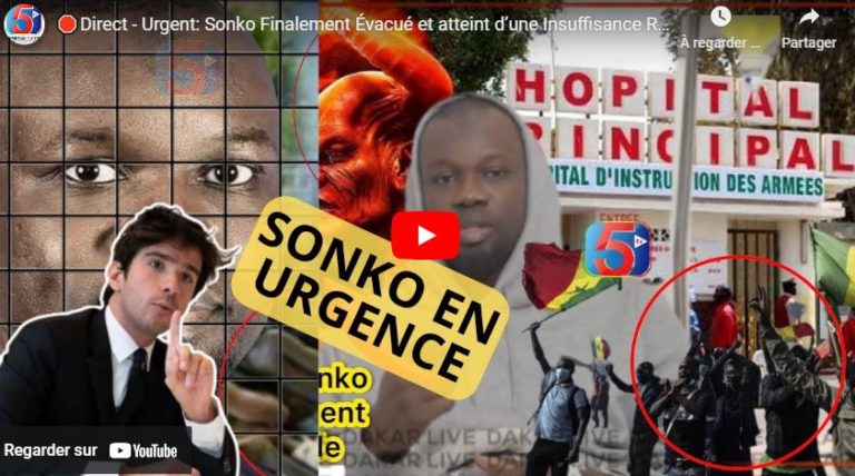 🛑Direct - Urgent: Sonko Finalement Évacué et atteint d’une Insuffisance Rénale -Juan Branco Révèle