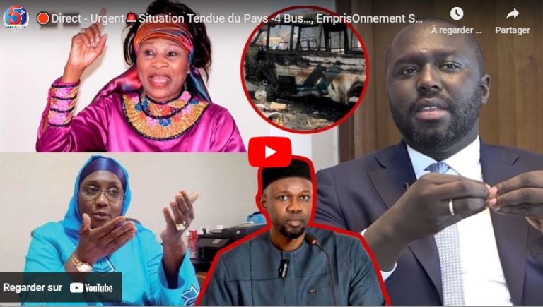 🛑Direct - Urgent🚨Situation Tendue du Pays -4 Bus…, EmprisOnnement Sonko : Le Gouvernement Réplique