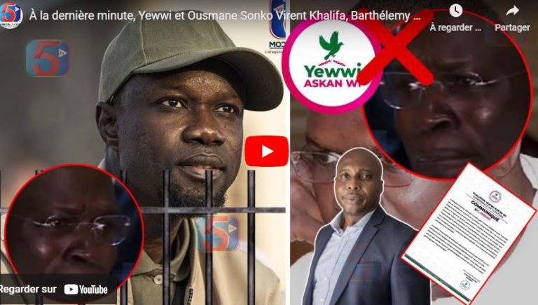 À la dernière minute, Yewwi et Ousmane Sonko Virent Khalifa, Barthélemy et Cie