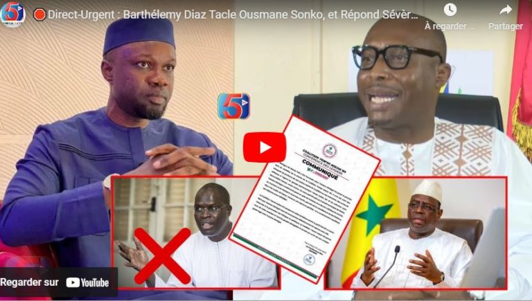 🛑Direct-Urgent : Barthélemy Diaz Tacle Ousmane Sonko, et Répond Sévèrement à Yewwi
