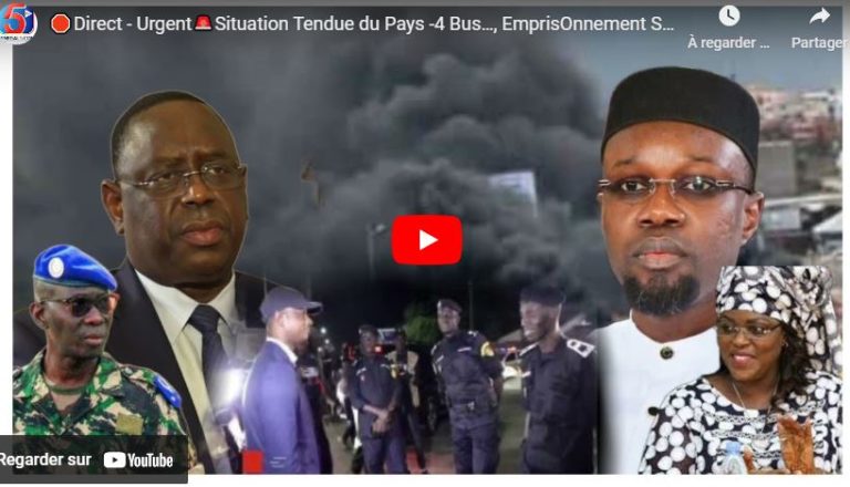 🛑Direct - Urgent🚨Situation Tendue du Pays -4 Bus…, EmprisOnnement Sonko : Le Gouvernement Réplique