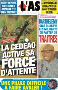 Une des journaux du vendredi 11 août 2023