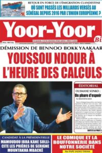 Une des journaux du vendredi 08 septembre 2023