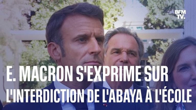 Macron sur l’abaya et le qamis : « Nous ne laisserons rien passer »