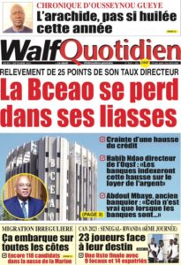 Une des journaux du jeudi 07 septembre 2023