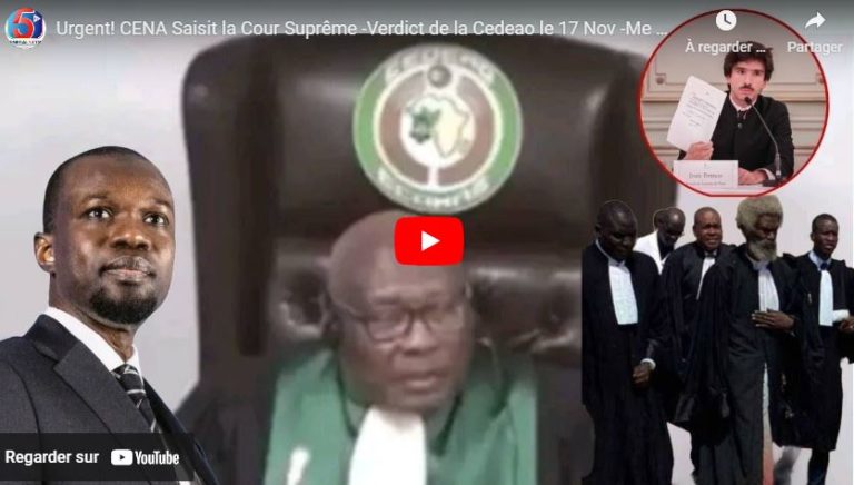Urgent! CENA Saisit la Cour Suprême -Verdict de la Cedeao le 17 Nov -Me Clédor Ly Impressionnant...