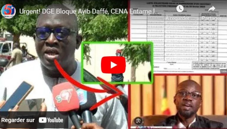 Urgent! DGE Bloque Ayib Daffé, CENA Entame le Bras de Fer…