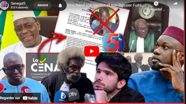 🛑Urgent! Aff Sonko, Cour Suprême Rend son Verdict et son Dossier Fuité -Ayib sans Fiche à la CENA