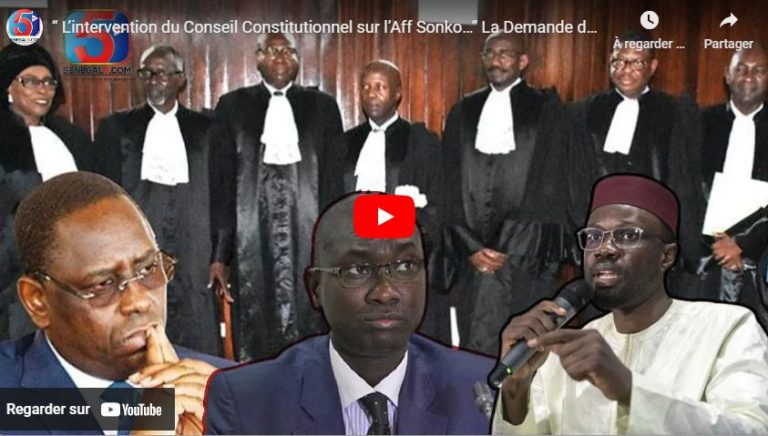 “ L’intervention du Conseil Constitutionnel sur l’Aff Sonko…” La Demande de ce Journaliste…