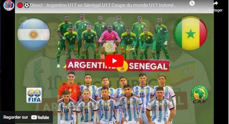🔴⚽Direct : Argentine U17 vs Sénégal U17 Coupe du monde U17 Indonésie 2023