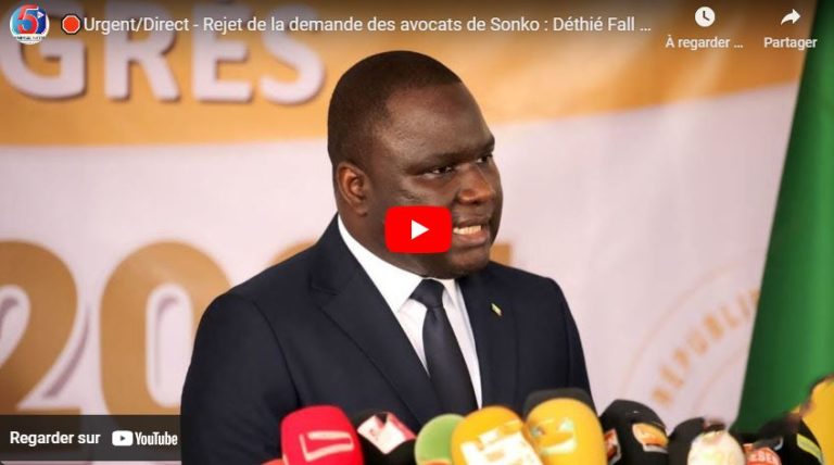 🛑Urgent/Direct - Rejet de la demande des avocats de Sonko : Déthié Fall face à la presse