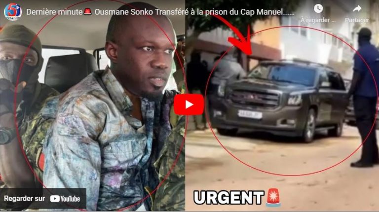 Dernière minute🚨 Ousmane Sonko Transféré à la prison du Cap Manuel...et l'audience du 17