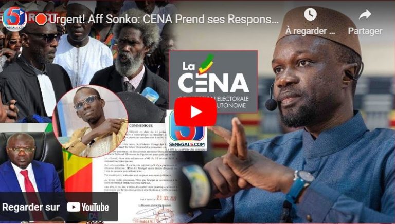 🛑Urgent! Aff Sonko: CENA Prend ses Responsabilités -Possibilité d’un Dessaisissement DGE -Papito…