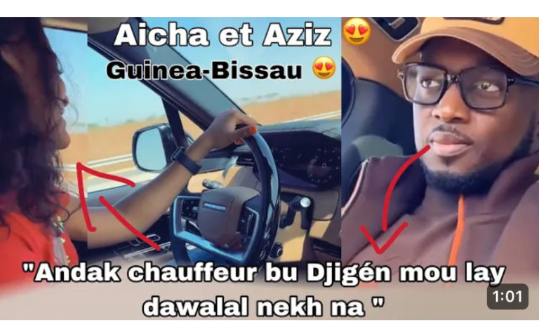 En voiture, Aziz Ndiaye raille Aïcha Rassoul : « Am chauffeur bou djiguen nekhna »