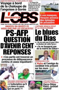 Une des journaux du samedi 16 décembre 2023