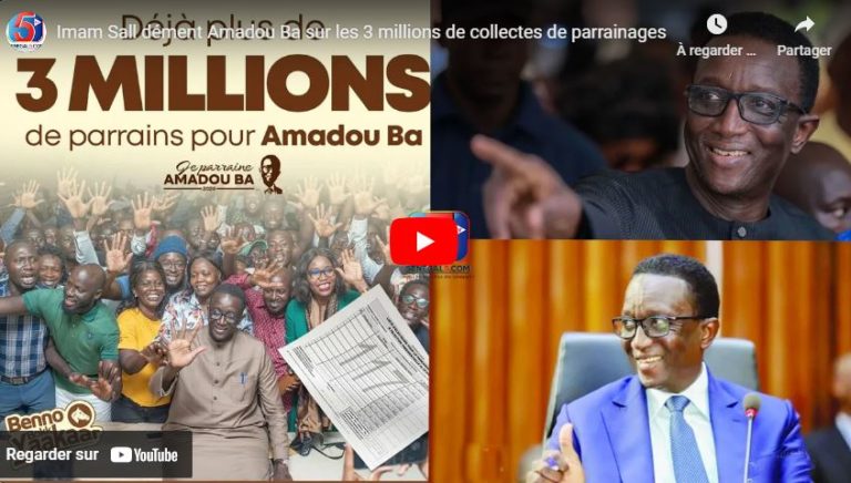 Imam Sall dément Amadou Ba sur les 3 millions de collectes de parrainages