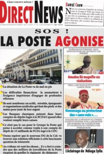Une des journaux du lundi 04 décembre 2023