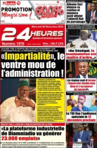 Une des journaux du mercredi 06 décembre 2023