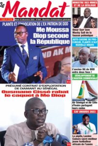Une des journaux du mardi 12 décembre 2023
