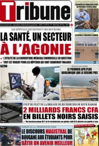 Une des journaux du mardi 05 décembre 2023