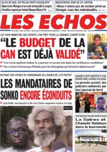 Une des journaux du mercredi 20 décembre 2023