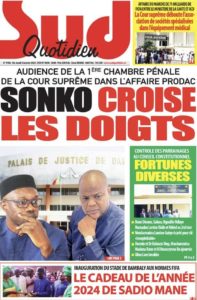 Une des journaux du jeudi 04 janvier 2024