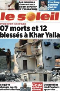 Une des journaux du mercredi 31 janvier 2024
