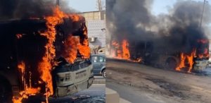 Incendie soudain d’un bus Dakar Dem Dikk à Thiaroye sans victime