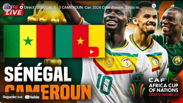 Can 2023 : Suivez le Match Sénégal VS Cameroun