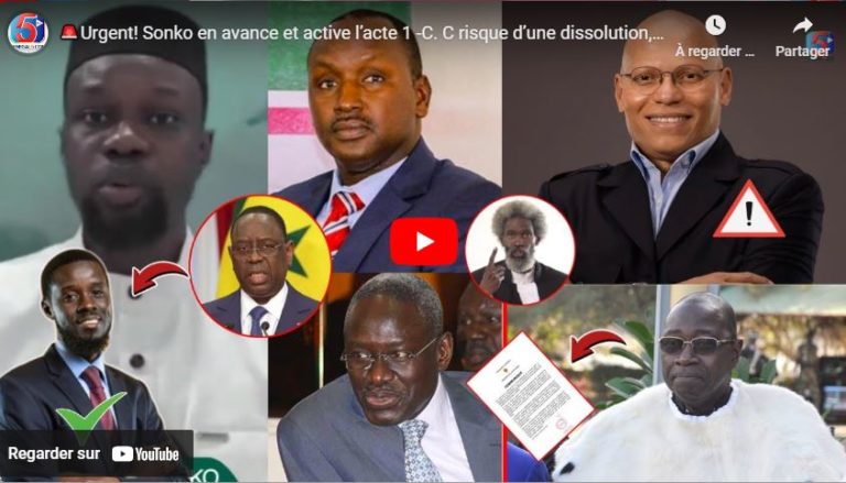 🚨Urgent! Sonko en avance et active l’acte 1 -C. C risque d’une dissolution, Assemblée l’affronte