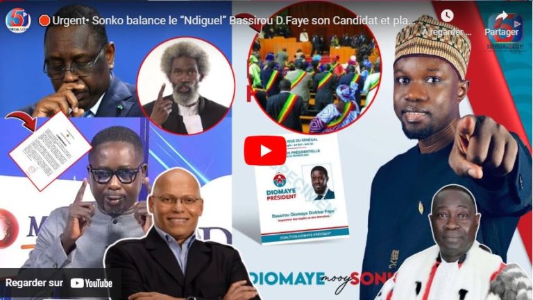 🛑Urgent• Sonko balance le “Ndiguel” Bassirou D.Faye son Candidat et plaide sa Libération L130