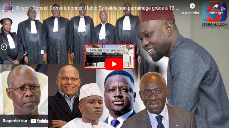 Direct - Conseil Constitutionnel: Habib Sy valide son parrainage grâce à 13 députés de Pastef