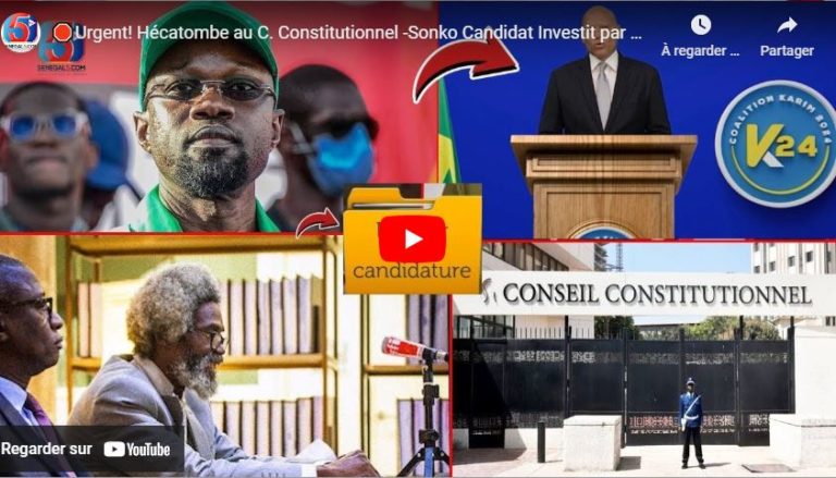🛑Urgent! Hécatombe au C. Constitutionnel -Sonko Candidat Investit par 29 -Macky s’en va -Karim
