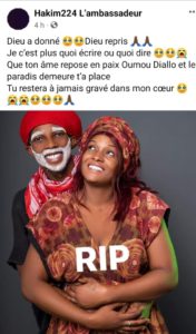 Nécrologie : La TikTokeuse Oumou l’ambassadrice 224 est décédée