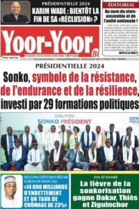 Une des journaux du mardi 02 janvier 2024