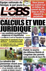 Une des journaux du samedi 17 février 2024