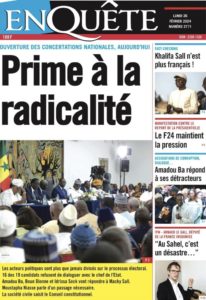 Une des journaux du lundi 26 février 2024