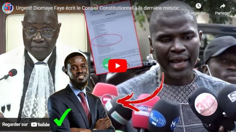 Urgent! Diomaye Faye écrit le Conseil Constitutionnel à la dernière minute: Prend vos Responsabilité