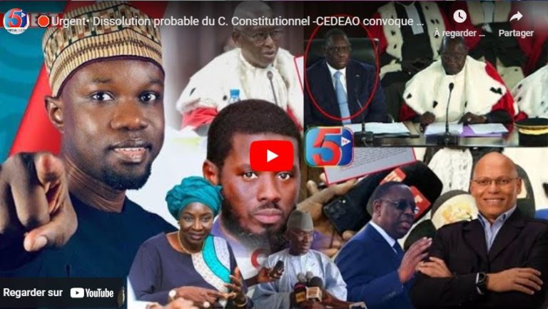 🛑Urgent• Dissolution probable du C. Constitutionnel -CEDEAO convoque une d’Urgence -Macky..