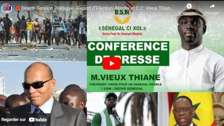 🛑Direct• Tension Politique - Report d’Election -Macky et C.C: Vieux Thiane USM s’adresse à la Nation