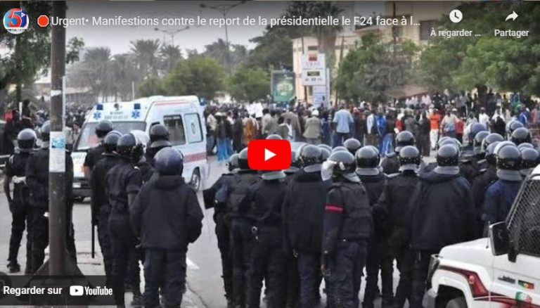 🛑Urgent• Manifestions contre le report de la présidentielle le F24 face à la presse