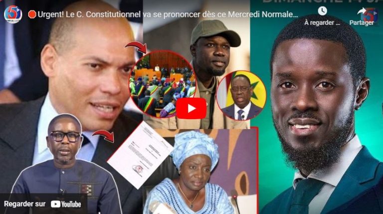 🛑Urgent! Le C. Constitutionnel va se prononcer dès ce Mercredi Normalement ? -Ngouda Mboup Précise…