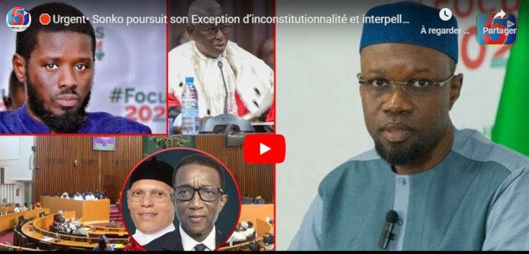 🛑Urgent• Sonko poursuit son Exception d’inconstitutionnalité et interpelle le C.C dans l’Aff Mame Mb