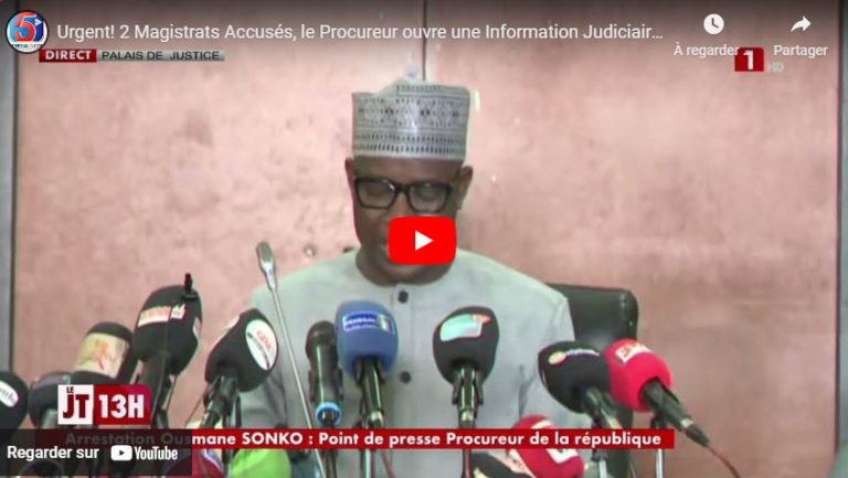 Urgent! 2 Magistrats Accusés, le Procureur ouvre une Information Judiciaire à la dernière minute…