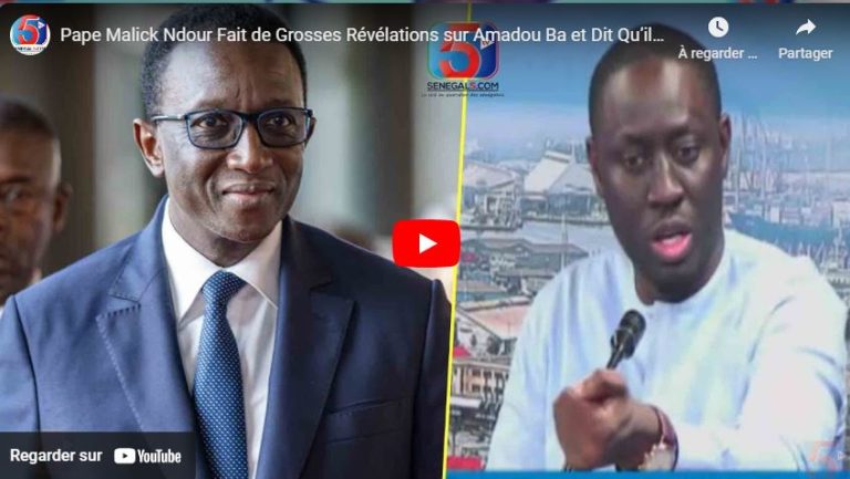 Pape Malick Ndour Fait de Grosses Révélations sur Amadou Ba et Dit Qu’il Est le Bon Profil