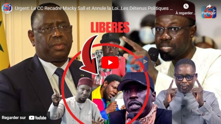 Urgent: Le CC Recadre Macky Sall et Annule la Loi..Les Détenus Politiques Libérés, La Marche maint..