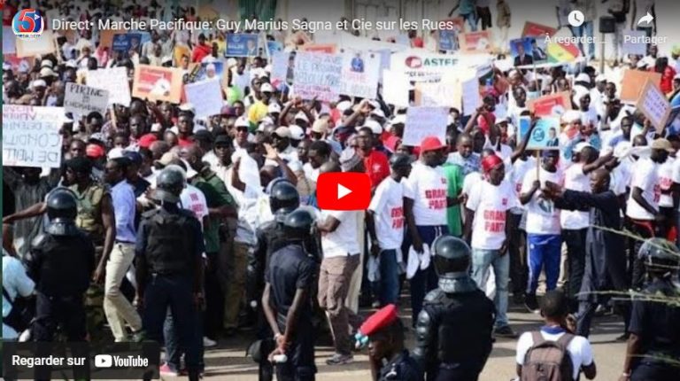 Direct• Marche Pacifique: Guy Marius Sagna et Cie sur les Rues